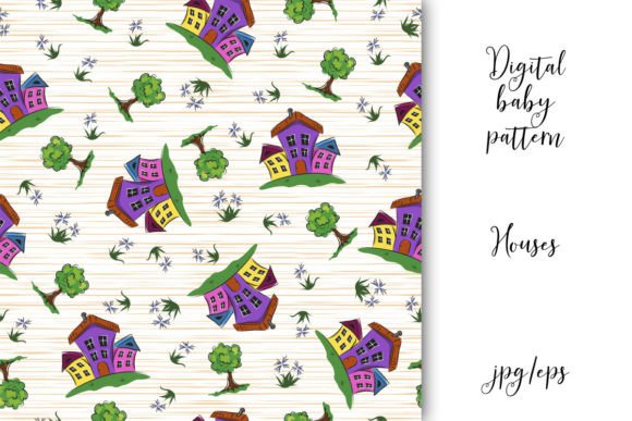 Download Seamless Patterns, Houses, Vector - Patterns Collection