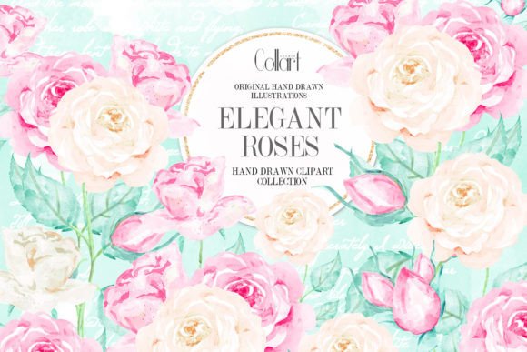 Download Floral Set, Flowers Illustrations, Roses - Illustrations Collection