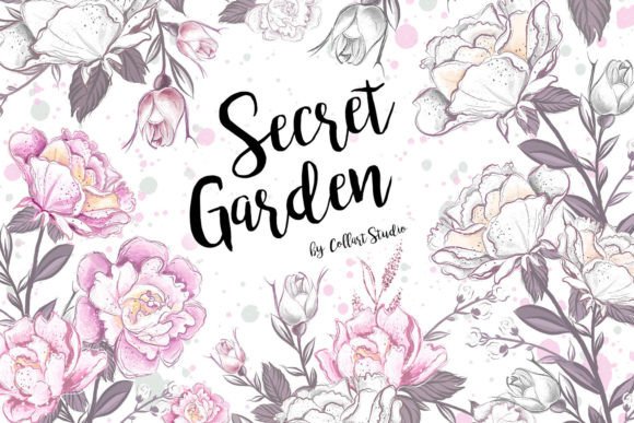 Download Floral Set, Flowers Illustrations, Roses - Illustrations Collection