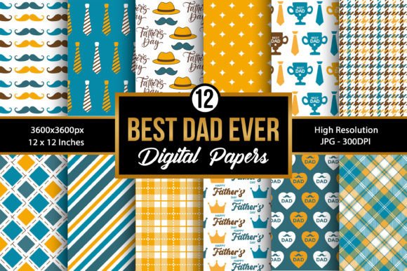 Download Father's Day Pattern Digital Papers - Father's day Collection