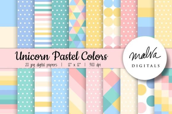 Download Unicorn Pastel Geometric Patterns - Patterns Collection