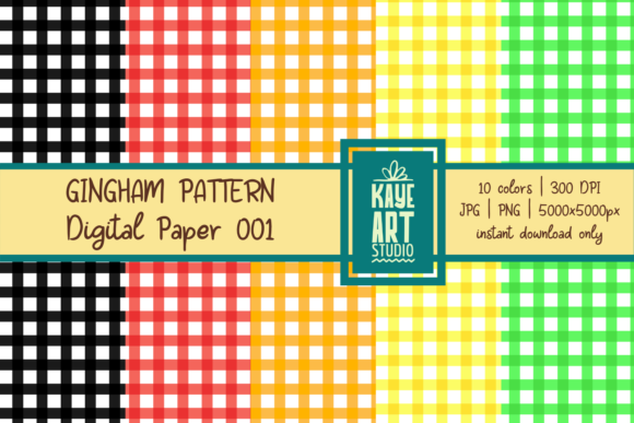 Download Rainbow Gingham Digital Patterns - Patterns Collection